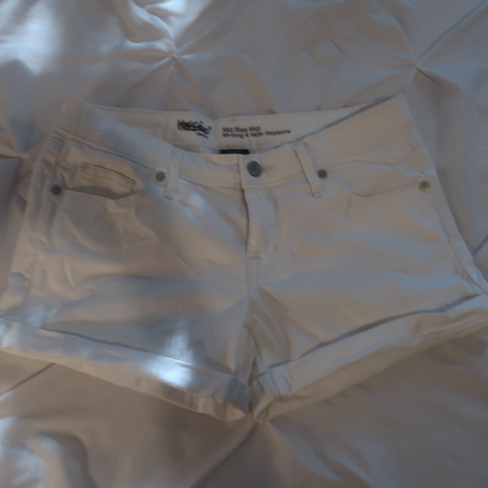 White Jean Shorts